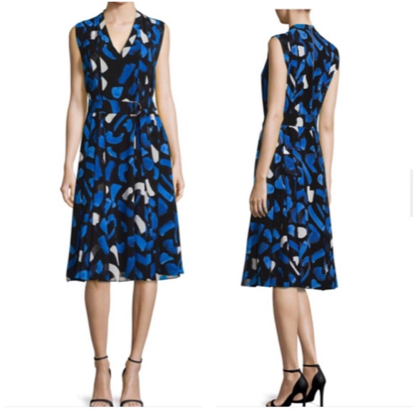 Jason Wu Dresses & Skirts - GREY JASON WU Blue 61 Brushstroke Pleated Dress